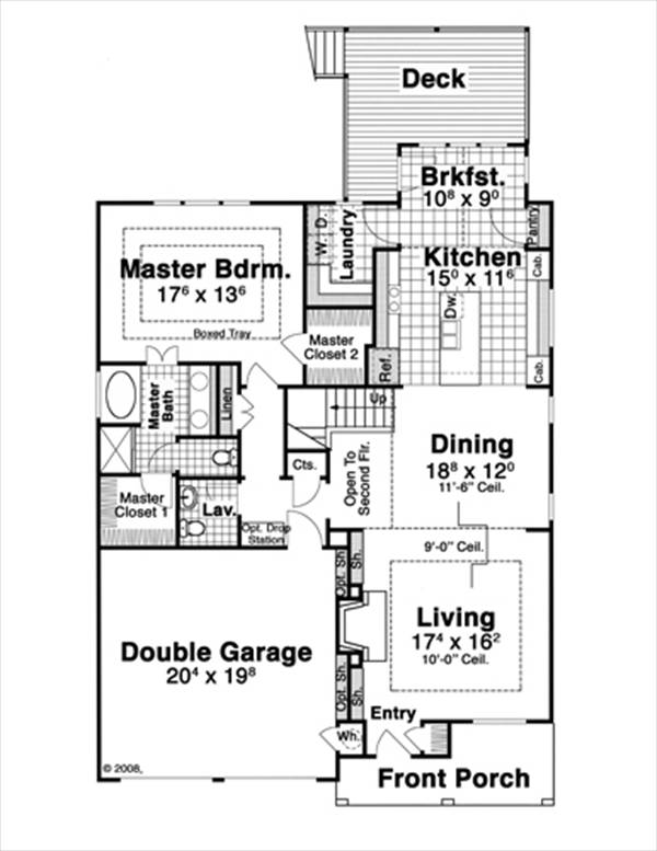 First Floor image of ADAMS I House Plan